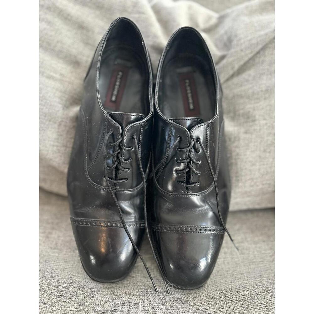 Florsheim Oxford Dress Shoes Mens Size 12D Black Lace Up 17067-01